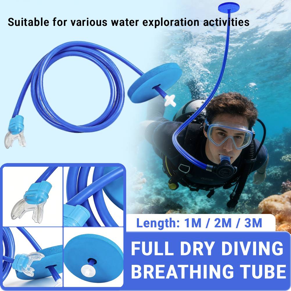 Snorkel Dry Top - 1/2/3m Snorkel Snorkeling Full Dry Diving