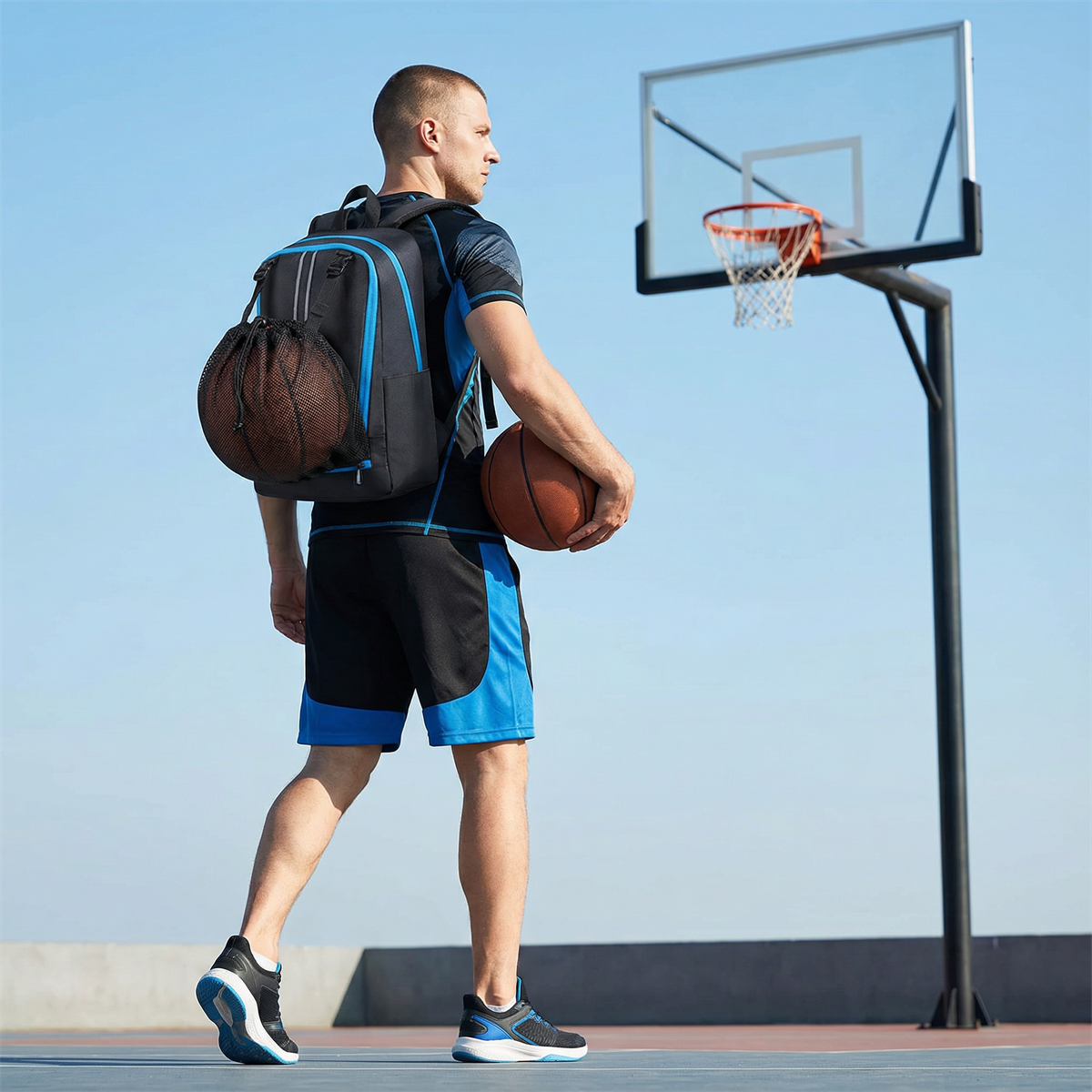 Aquatic Sports Hat - Basketball Sports Backpack Multi-Purpose, Large Capacity