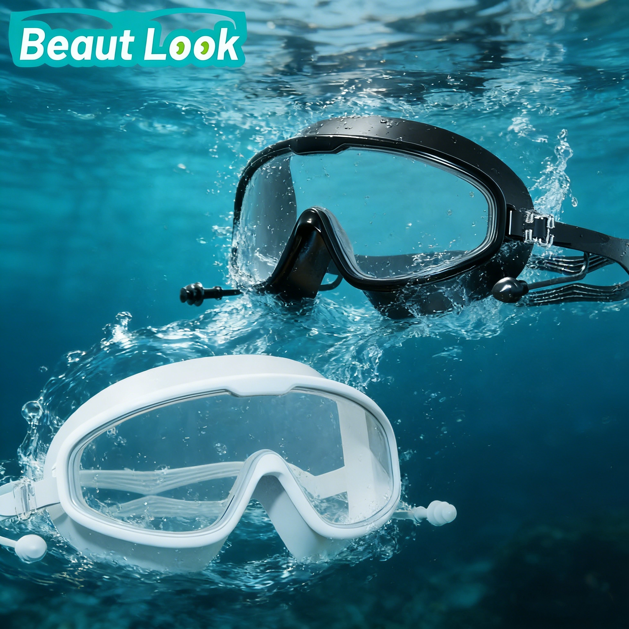 Snorkel Dry Top - Snorkel Diving Mask with Built-in Earplugs,