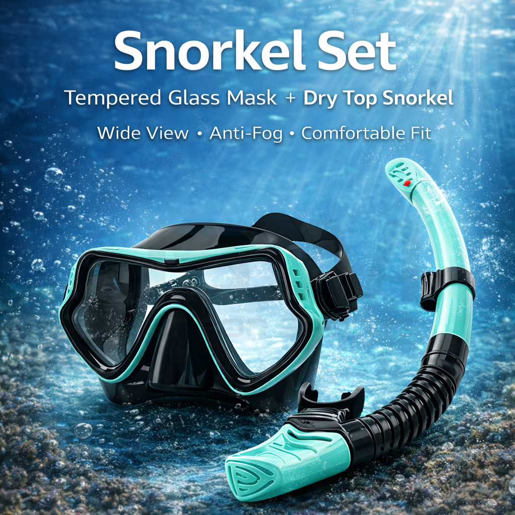 Freediving Mask Set - JSJM New Professional Snorkel Set Adult