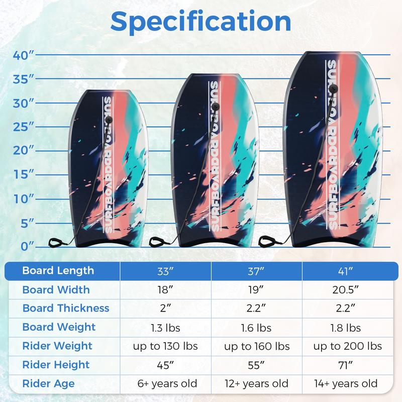33/37/41 Inches Lightweight Bo - Bodyboard Boogie Board のレビューと価格
