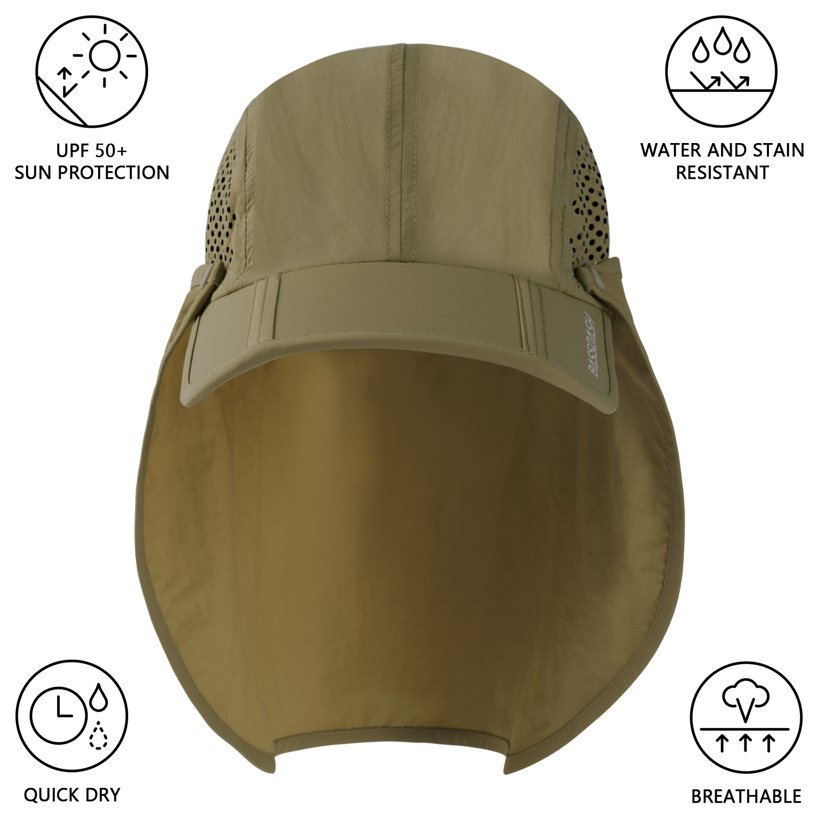 BASSDASH UPF 50+ Foldable Fish - Aquatic Sports Hat のレビューと価格
