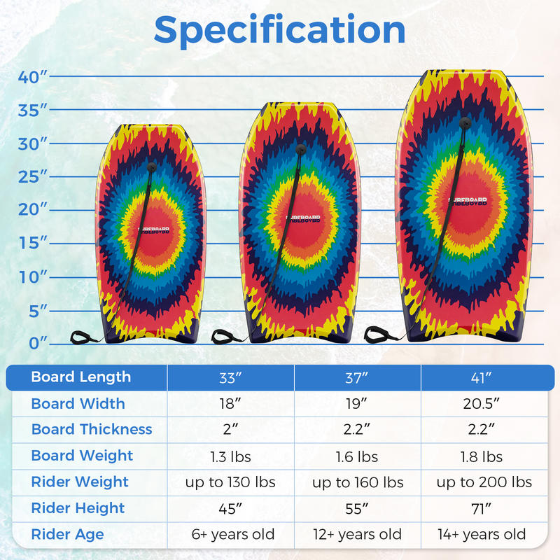 33/37/41 Inches Lightweight Bo - Bodyboard Boogie Board のレビューと価格
