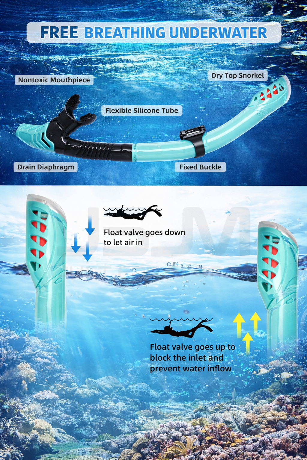JSJM New Professional Snorkel  - Freediving Mask Set のレビューと価格