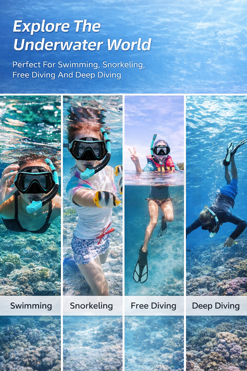 JSJM New Professional Snorkel  - Freediving Mask Set のレビューと価格