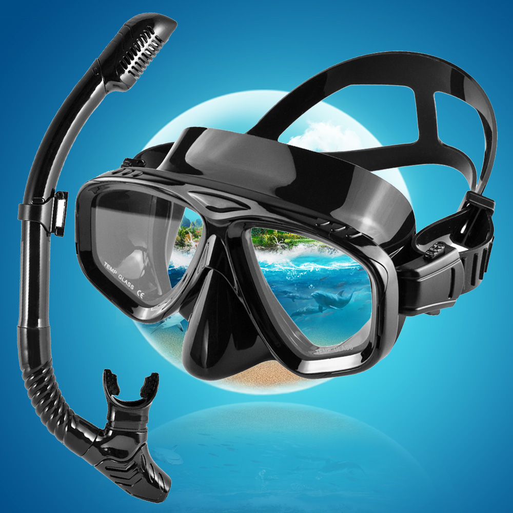 Dry Snorkel Set Diving Mask Pr - Freediving Mask Set のレビューと価格