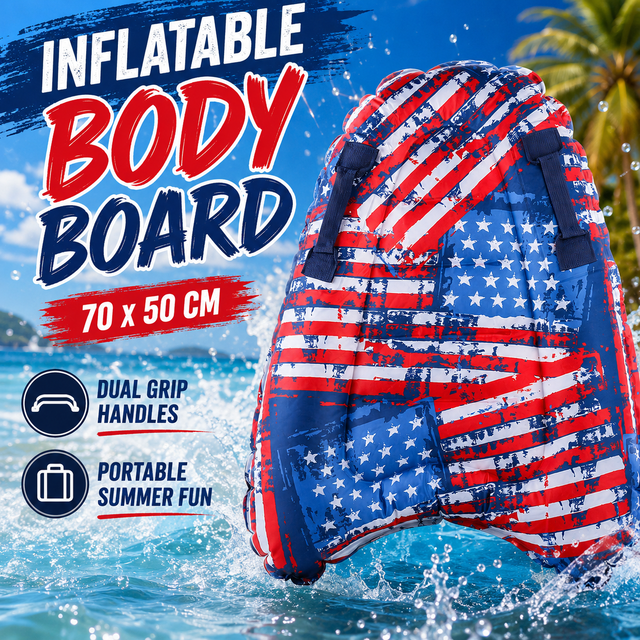 Inflatable Body Board Surfboar - Bodyboard Boogie Board のレビューと価格