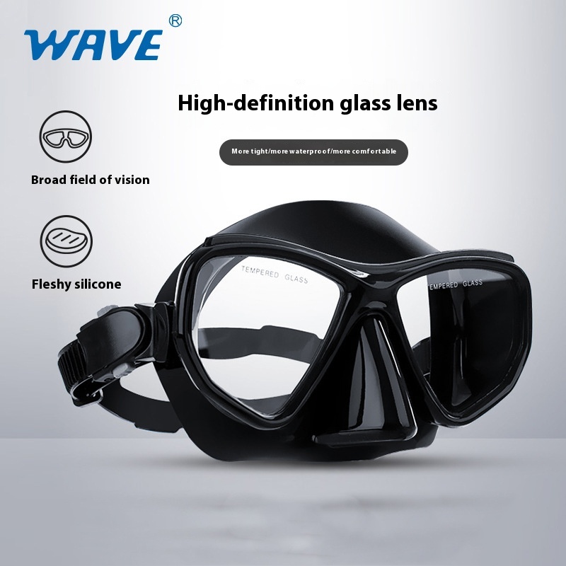 WAVE Quality Snorkeling Glass  - Freediving Mask Set のレビューと価格