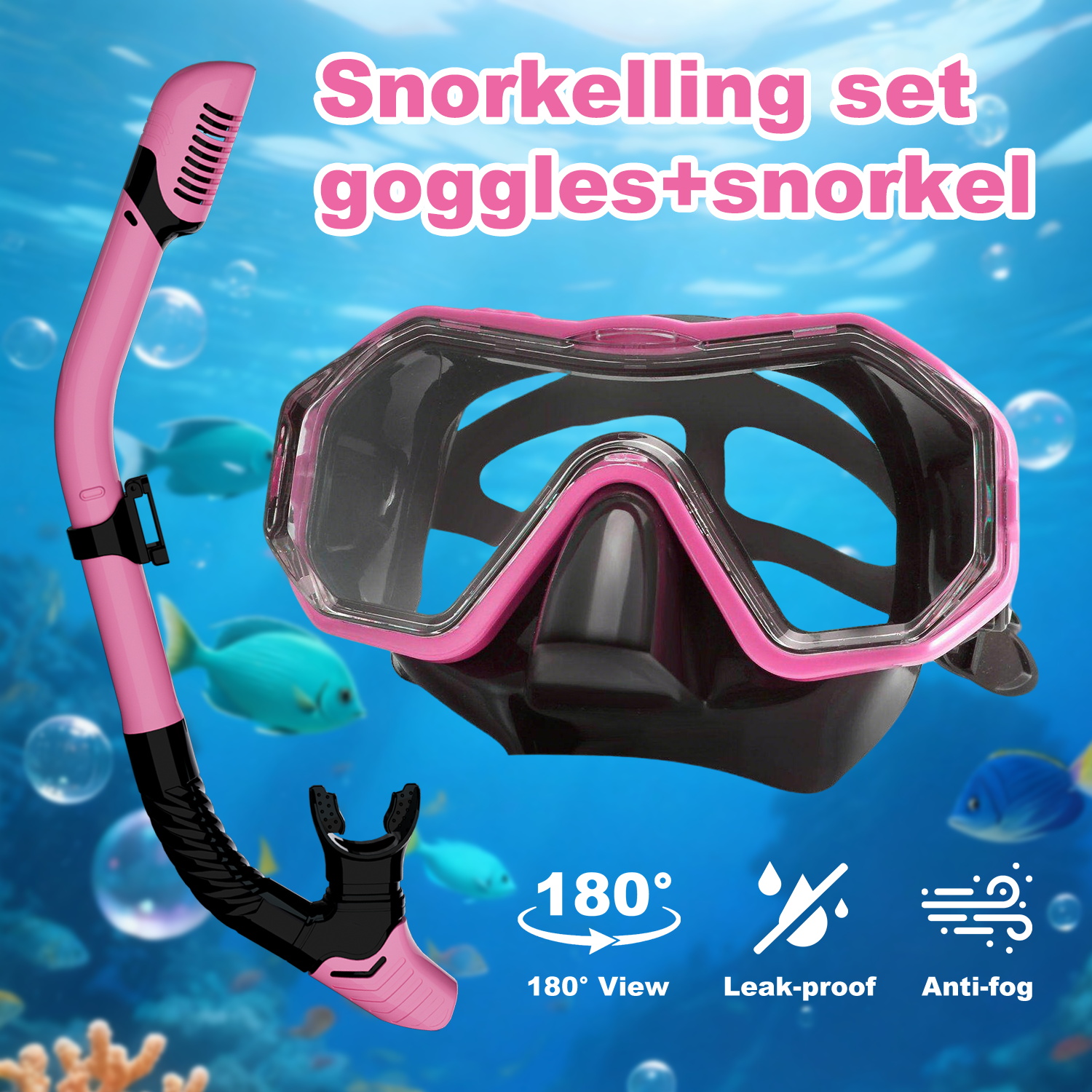 Snorkeling Mask Sets, Goggles  - Freediving Mask Set のレビューと価格