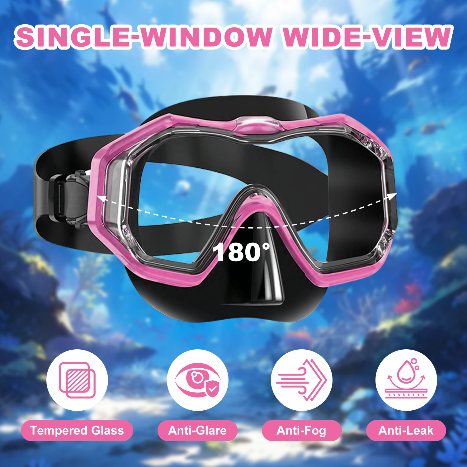 Snorkeling Mask Sets, Goggles  - Freediving Mask Set のレビューと価格